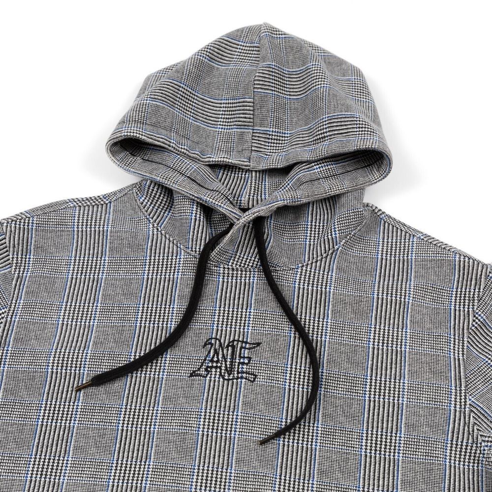 American Eagle Sweatshirt Mens Medium Glen Plaid‎ Hoodie EUC